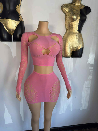 Prissy Skirt Set - Pink (FINAL SALE) - Head Over Heels: All In One Boutique