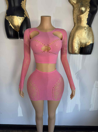 Prissy Skirt Set - Pink (FINAL SALE) - Head Over Heels: All In One Boutique