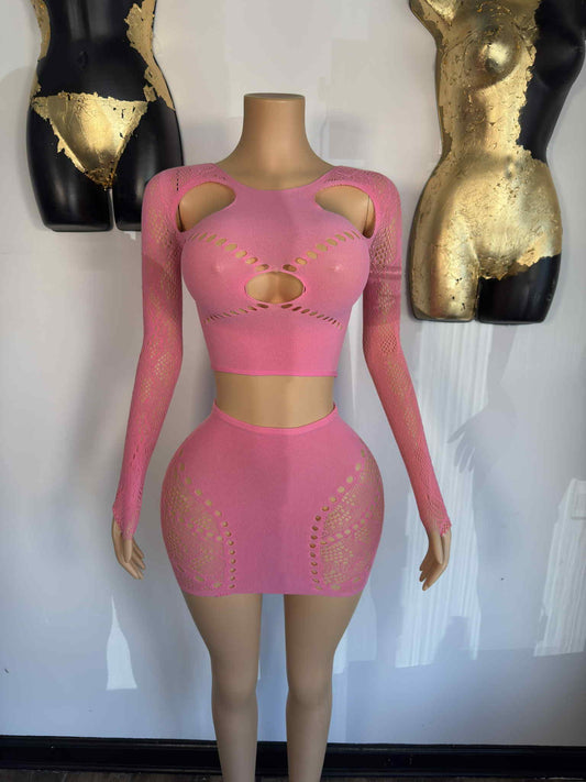 Prissy Skirt Set - Pink (FINAL SALE) - Head Over Heels: All In One Boutique