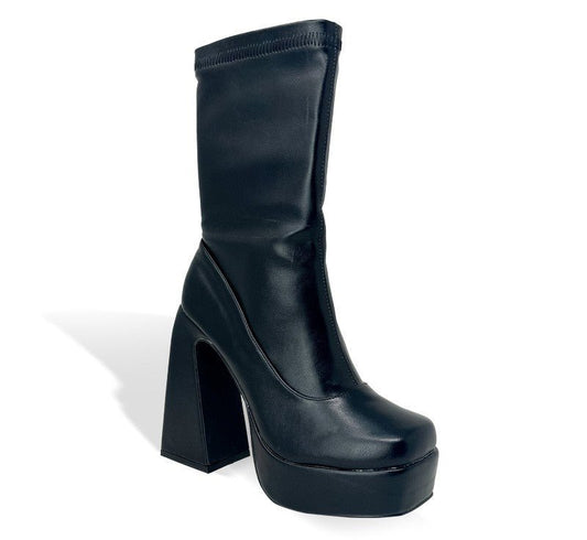 Rayla Platform Bootie - Black - Head Over Heels: All In One Boutique