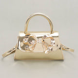 Ribbon Satchel- Gold (Final Sale)