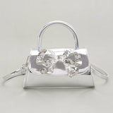 Ribbon Satchel- Silver (Final Sale)