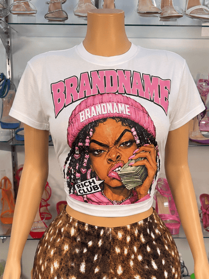 Rich Club Graphic Tee- White - Head Over Heels: All In One Boutique