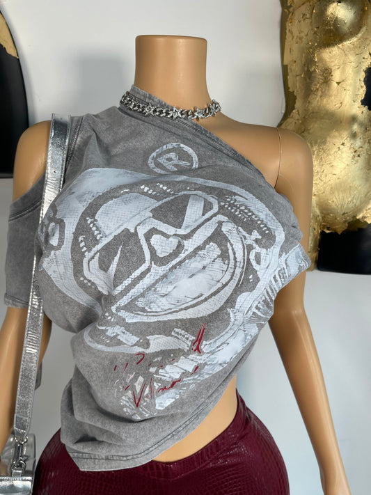 Rich Muscle Tee - Grey - Head Over Heels: All In One Boutique
