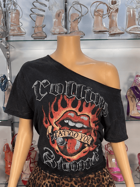 Rolling Graphic Tee - Head Over Heels: All In One Boutique