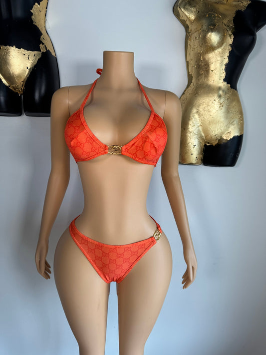 Santorini Bikini - Orange (FINAL SALE) - Head Over Heels: All In One Boutique