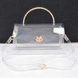 See Through Me Satchel Clear- Gold (Final Sale)