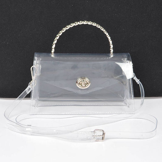 See Through Me Satchel Clear - Silver (Final Sale) - Head Over Heels: All In One Boutique