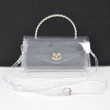 See Through Me Satchel Clear- Silver (Final Sale)