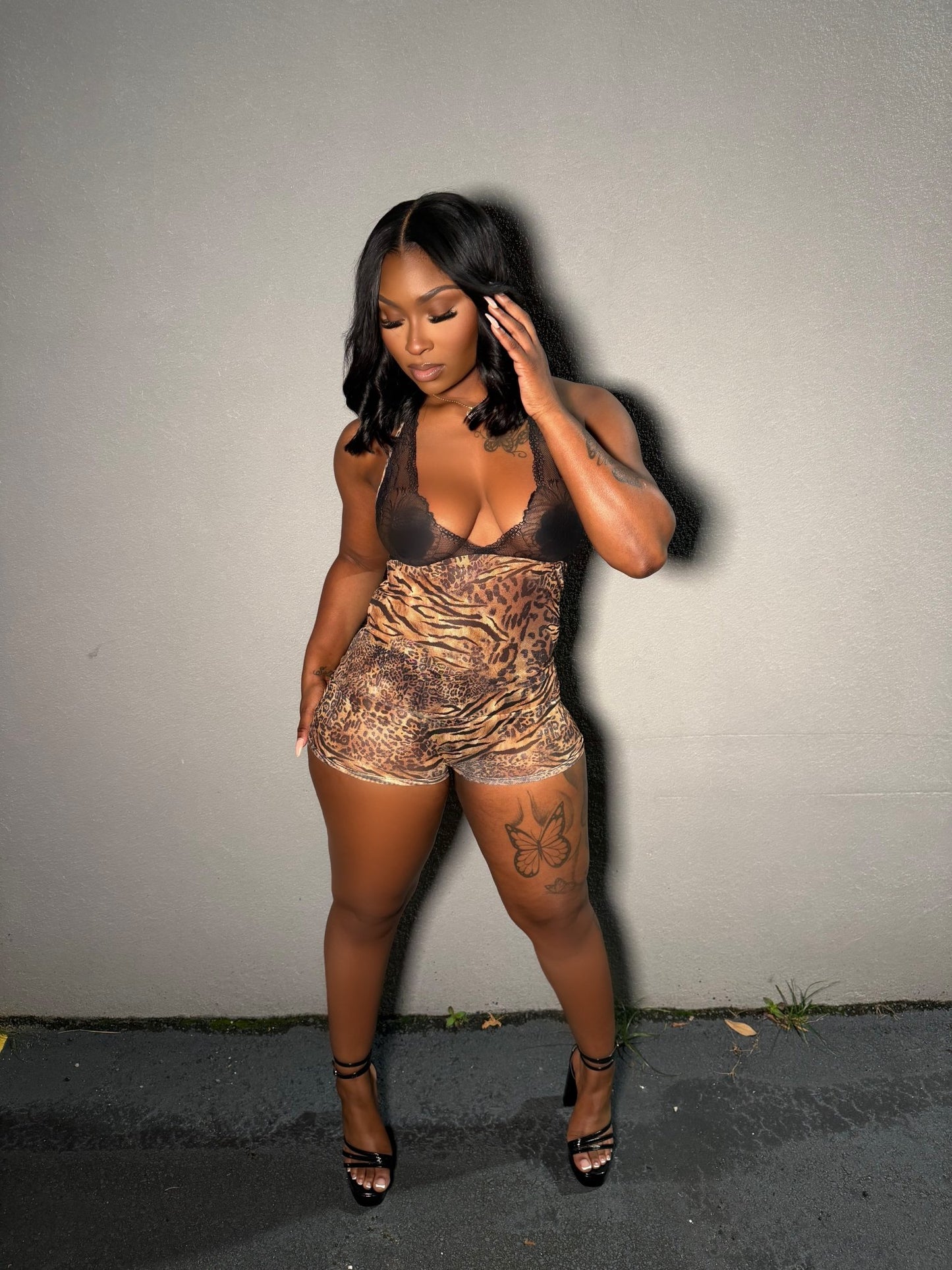 Sexy Sinner Romper - Leopard (FINAL SALE) - Head Over Heels: All In One Boutique