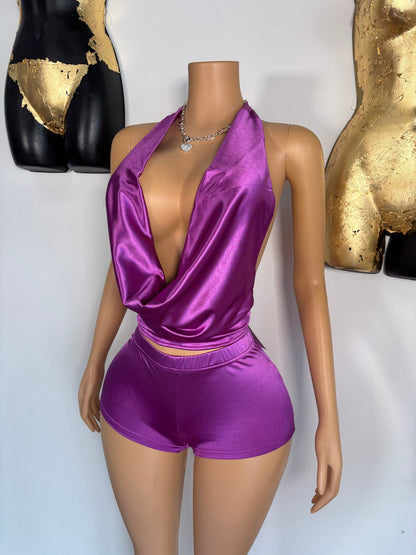 Soft Life Short Set - Purple - Head Over Heels: All In One Boutique