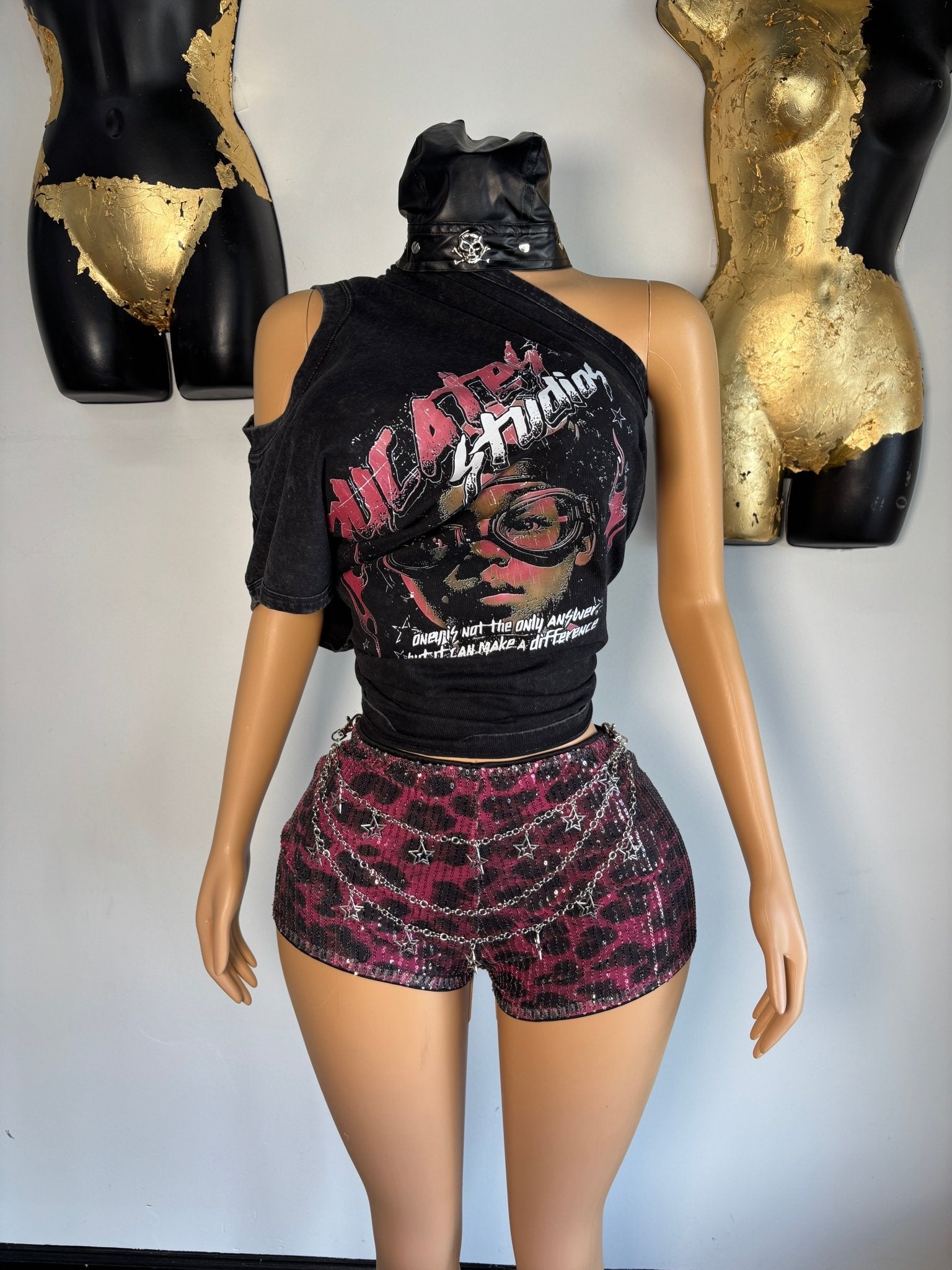 Sparkle Shorts - Pink Leopard - Head Over Heels: All In One Boutique