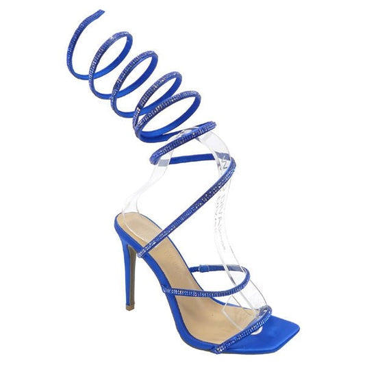 Spiral Up Heels - Blue - Head Over Heels: All In One Boutique