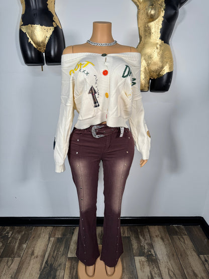 Sport Dream Cardigan - Off White - Head Over Heels: All In One Boutique