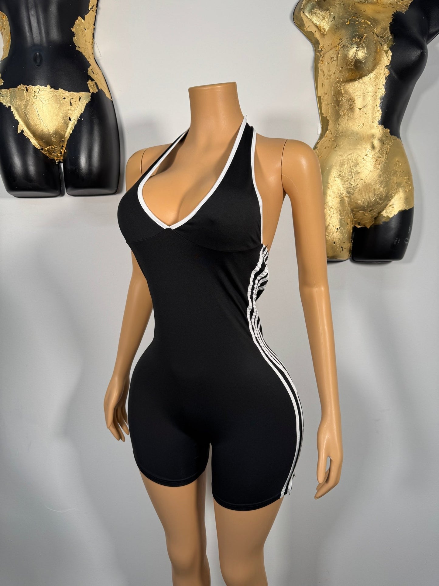 Sport Mode Romper - Black - Head Over Heels: All In One Boutique