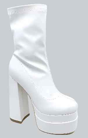 Stallion Bootie - White - Head Over Heels: All In One Boutique