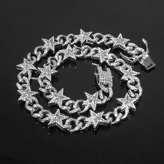 Star Cuban Necklace - (FINAL SALE) - Head Over Heels: All In One Boutique