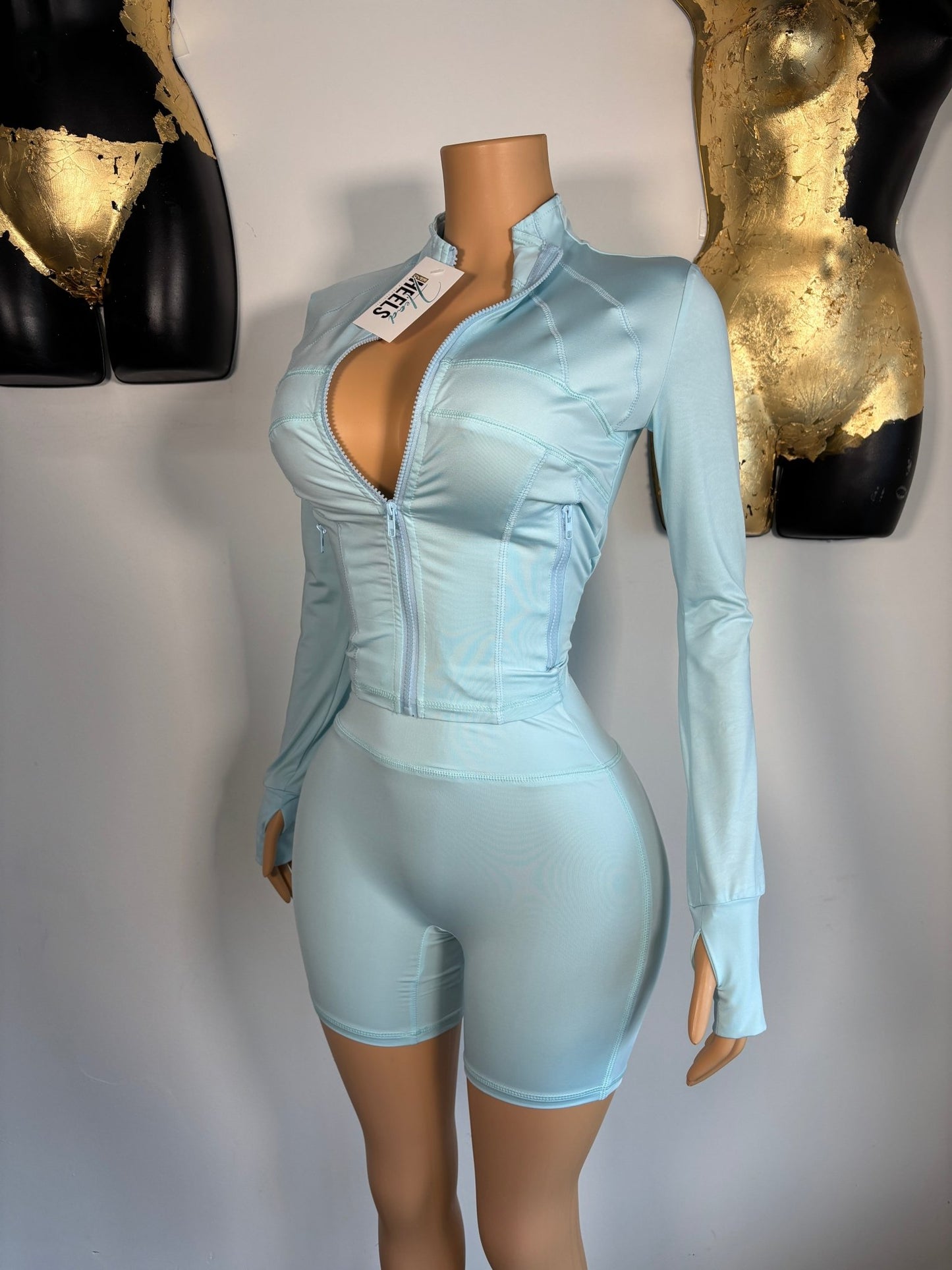 Stay Fit Short Set - Blue - Head Over Heels: All In One Boutique