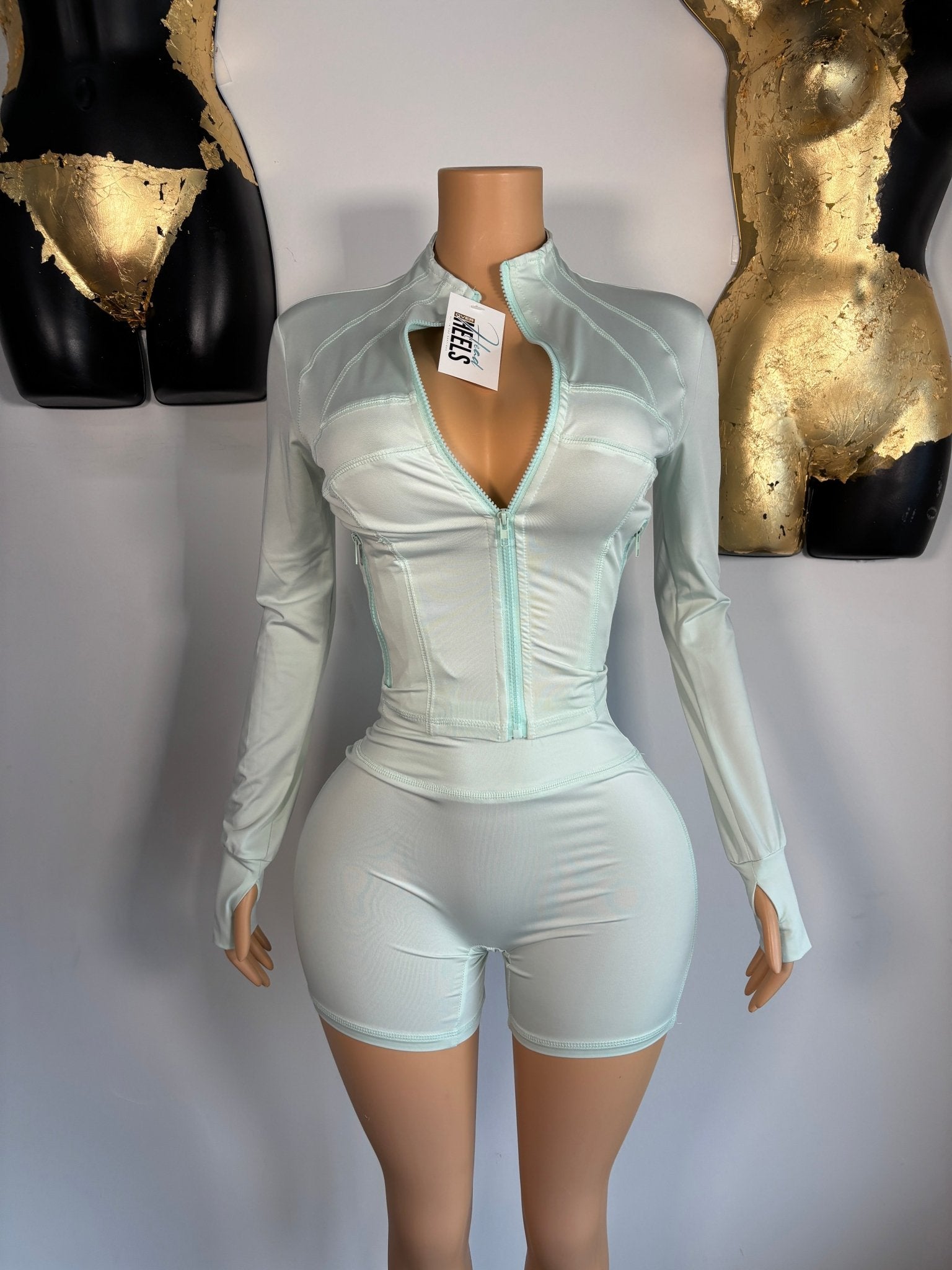 Stay Fit Short Set - Mint - Head Over Heels: All In One Boutique