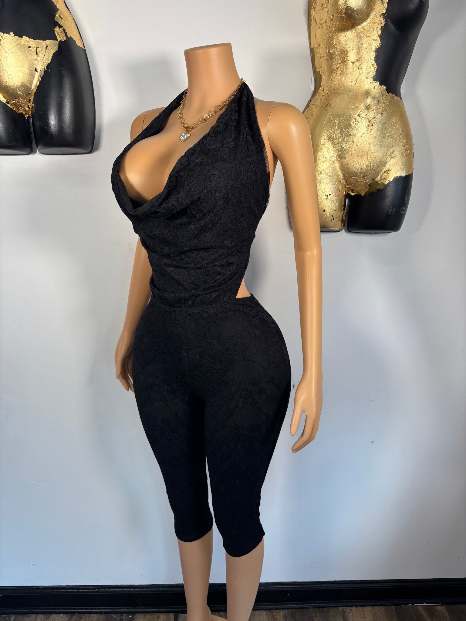 Stella Capri Romper - Black - Head Over Heels: All In One Boutique