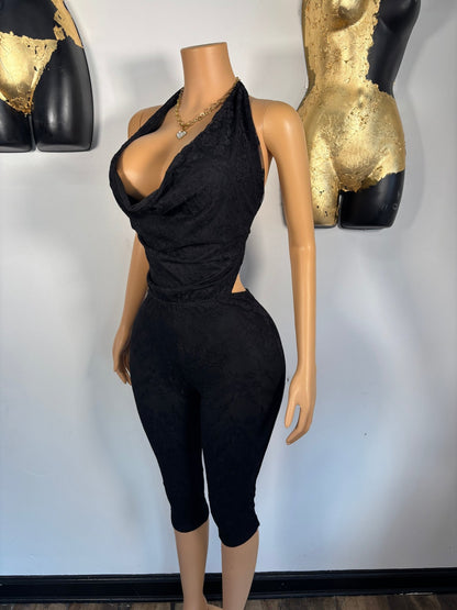 Stella Capri Romper - Black - Head Over Heels: All In One Boutique