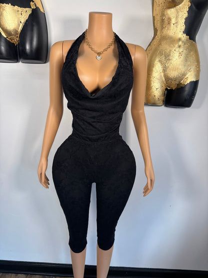 Stella Capri Romper - Black - Head Over Heels: All In One Boutique