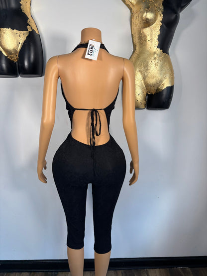 Stella Capri Romper - Black - Head Over Heels: All In One Boutique