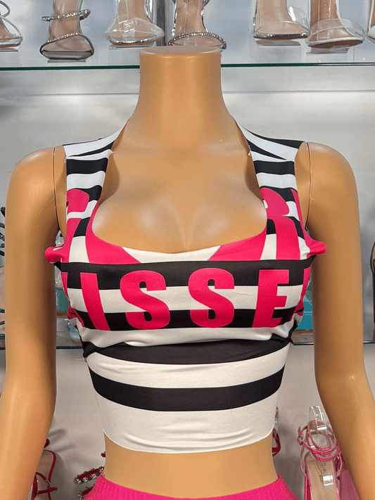 Susie Tank Top- Black/White - Head Over Heels: All In One Boutique