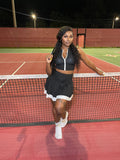 Tennis Baddie Skirt Set- Black