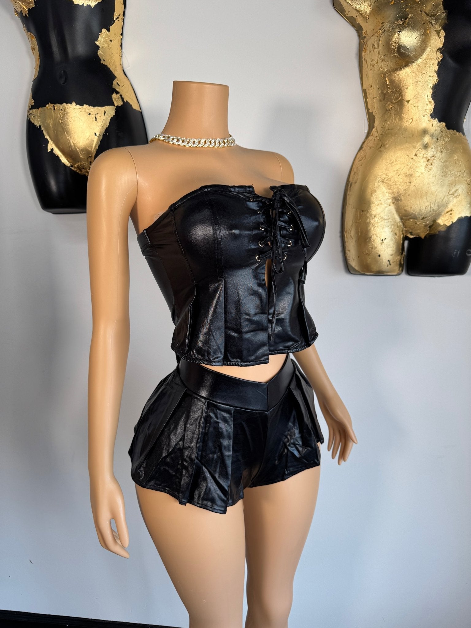 That Growl Skirt Set - Black - Head Over Heels: All In One Boutique