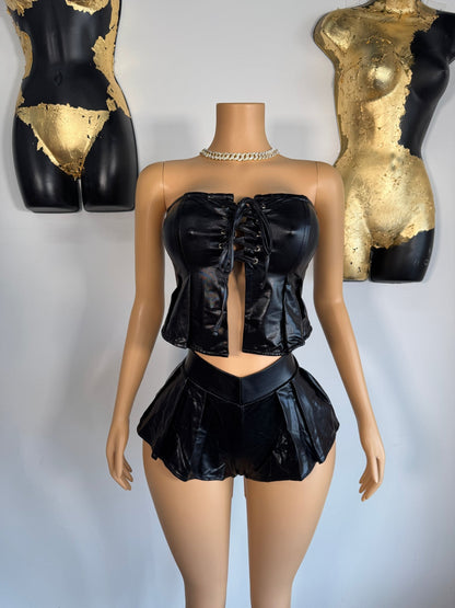 That Growl Skirt Set - Black - Head Over Heels: All In One Boutique