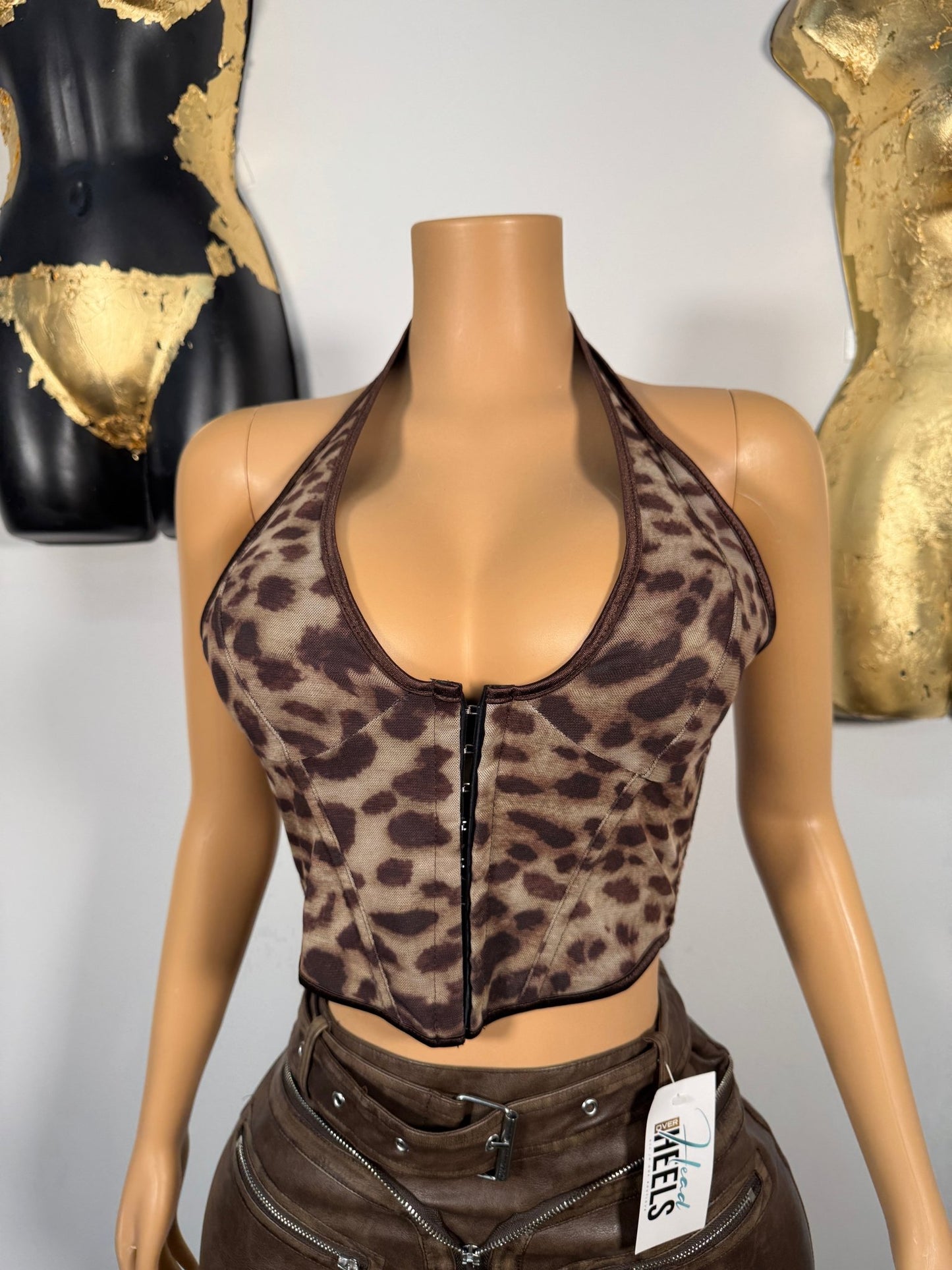 The Wildest Corset Top - Leopard - Head Over Heels: All In One Boutique