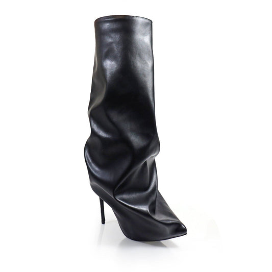 Waisted Knee High Boot - Black - Head Over Heels: All In One Boutique