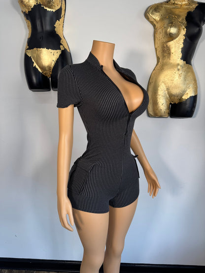 Watch Me Romper - Black - Head Over Heels: All In One Boutique