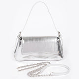 Wavy Flap Bag- Silver (Final Sale)