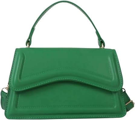 Wavy Flap Handbag - Green - Head Over Heels: All In One Boutique