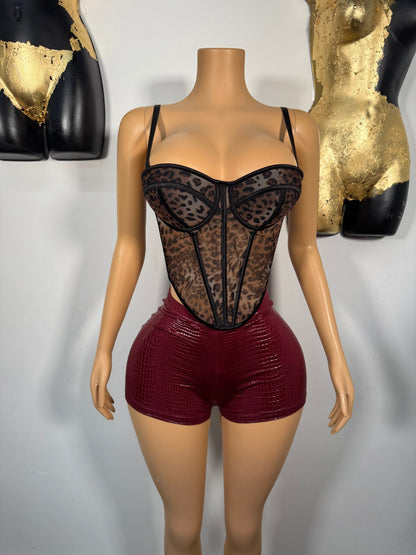 Wild Thing Corset Top - Brown Leopard - Head Over Heels: All In One Boutique