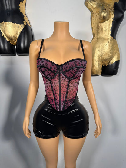 Wild Thing Corset Top - Red Leopard - Head Over Heels: All In One Boutique