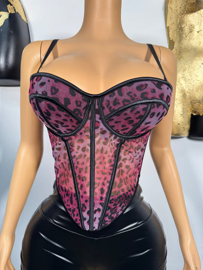 Wild Thing Corset Top - Red Leopard - Head Over Heels: All In One Boutique