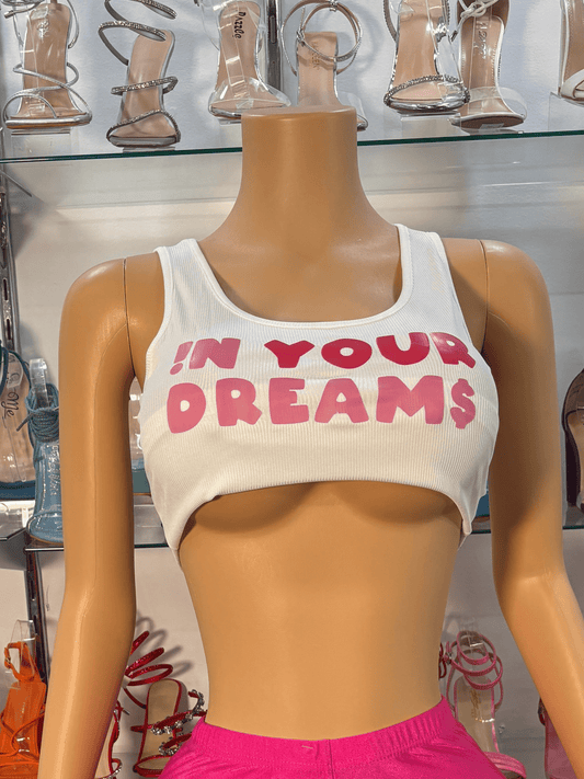 Your Dreams Tank Top- White - Head Over Heels: All In One Boutique