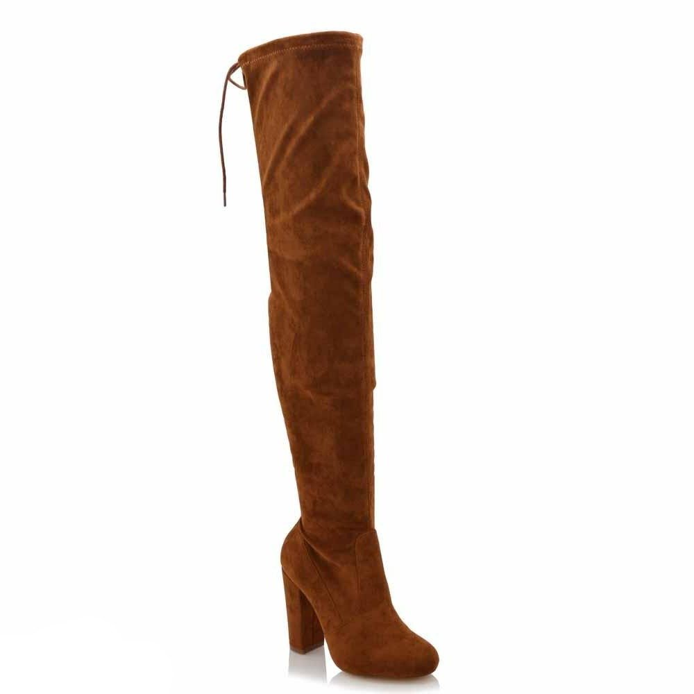 Amina Thigh Boot- Chestnut - Head Over Heels: All In One Boutique