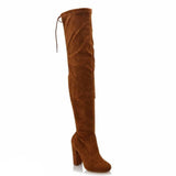 Amina Thigh Boot- Chestnut - Head Over Heels: All In One Boutique