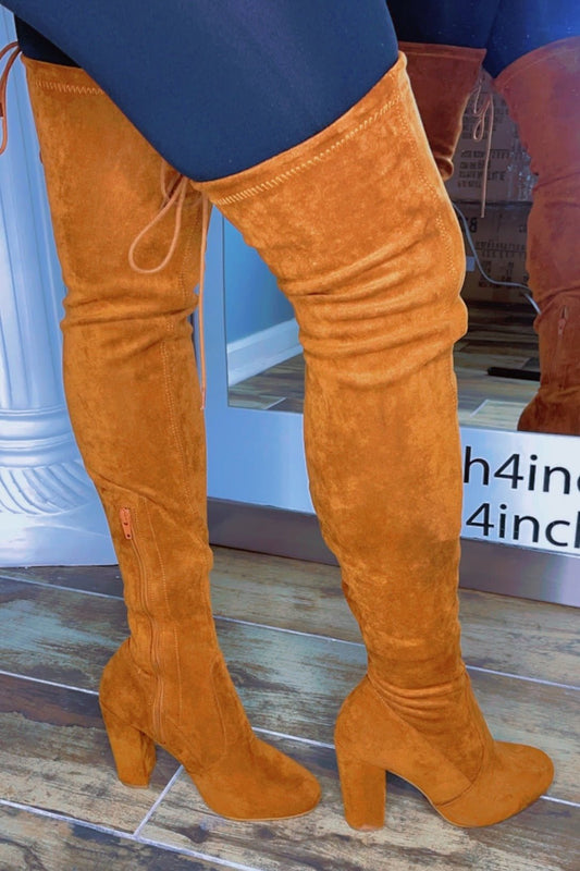 Amina Thigh Boot- Chestnut - Head Over Heels: All In One Boutique