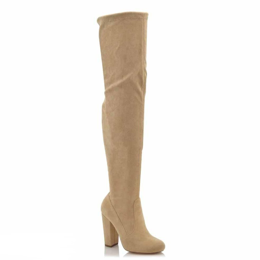 Amina Thigh Boot- Nude - Head Over Heels: All In One Boutique