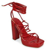Ashley Heels- Red Croc - Head Over Heels: All In One Boutique