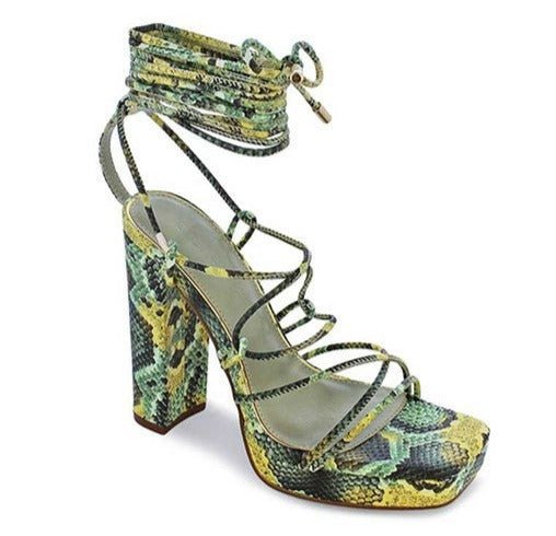 Ashley Heels- Snake Multi - Head Over Heels: All In One Boutique