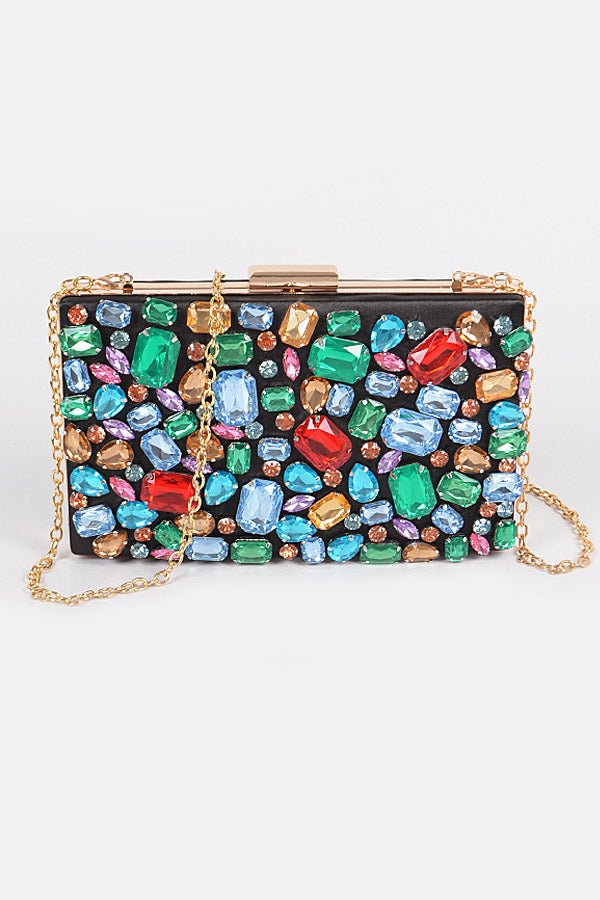 Bejeweled Clutch- Multi - Head Over Heels: All In One Boutique