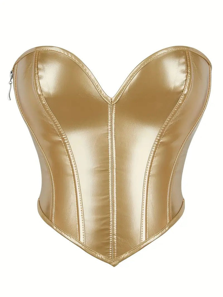 Cinched Corset- Gold (Plus) - Head Over Heels: All In One Boutique
