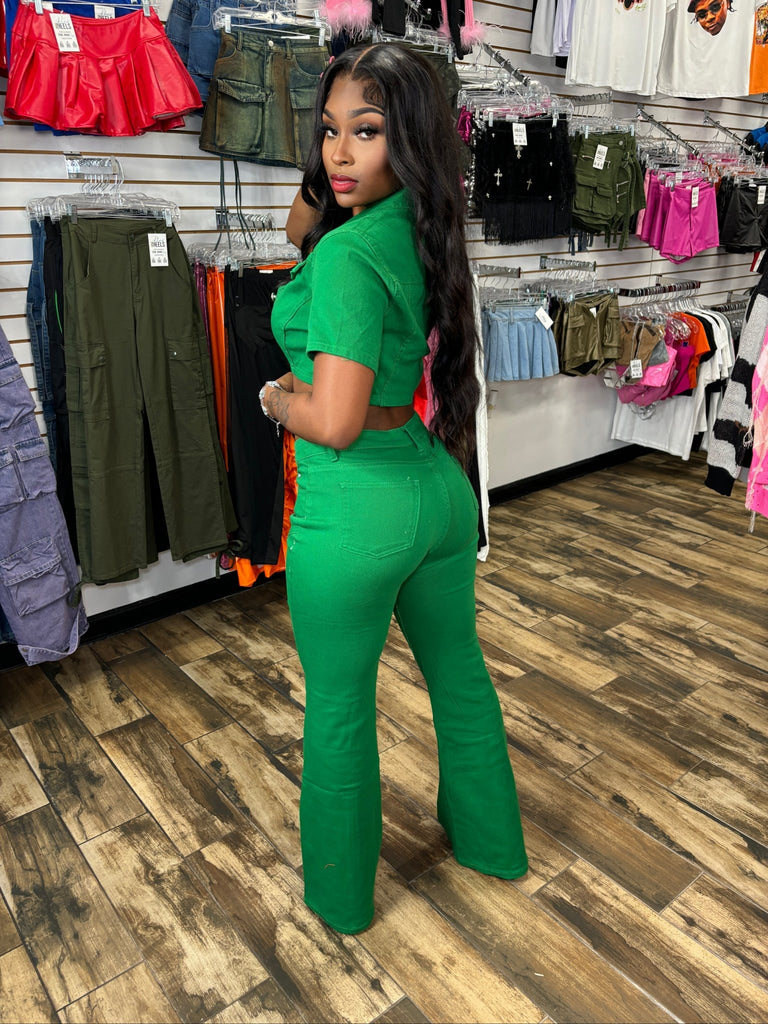 Coi Pant Set Set- Green - Head Over Heels: All In One Boutique