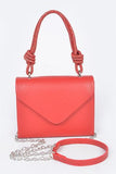 Diamond Handle Satchel- Red - Head Over Heels: All In One Boutique